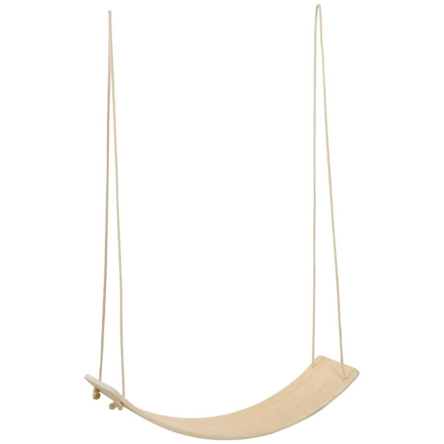 HOMCOM Wood Wobble Board With Ropes, Balance Board For Full Body Workout, Multipurpose For Kids And Adults - Brown - View 1