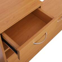 HOMCOM Mobile Guardaroba Scarpiera Regolabile e Specchio con Appendiabiti 6 Ganci per Ingresso e Camera da Letto 90x10x91cm Legno - Bronzo - Visualizzare 8