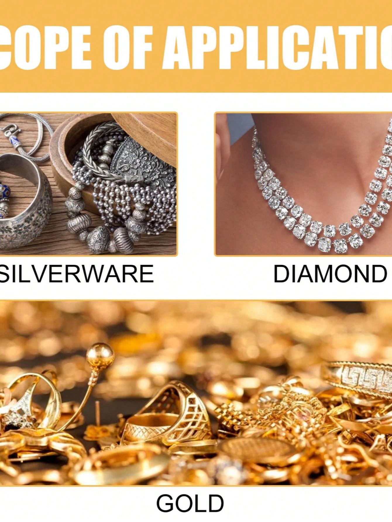 Jewelry Cleaning Solution For Removing Stains And Cleaning Gold, Silver