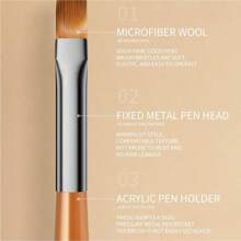 9入組美甲刷啞光啞面針筆燙金化學纖維uv凝膠刷指甲油繪畫眉筆 - 咖啡棕 - 查看 5