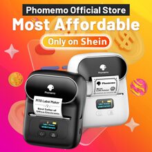 Phomemo Phomemo 1pc Label Makers- M110 Wireless Label Printer With 1 Roll 40x30mm/ 1.57" X  1.18" Thermal Sticker Label, Sticker Printer For Store Owner, Small Business, Office, Address, Logo, Clothing, Mailing, Business Printer For Phones & PC, Mini Labeler For Barcode, Document, Product Information, Price Tags, Shipping Labels Printing, Label Maker Machine For IOS & Android, Portable Printer For Gift, Fast Printing Inkless Label Makers With 203dpi, Inkless Labeler Support 20-50mm/ 1"- 2" Thermal Label Size, Rechargable Label Maker In Poctable Size, Barcode Label Printer With Type-C Cable, New Year Gift For Everyone