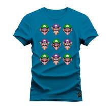Men T-Shirts - 藍色 - 查看 1