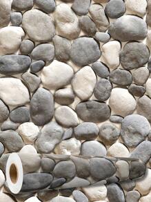 Rolo 3 metros Papel de Parede Auto Adesivo Tijolo a Vista Canjiquinha Pedras Sala Quarto Cozinha Banheiro Lavável - Tijolo Canjiquinha Pedras - Visão 7