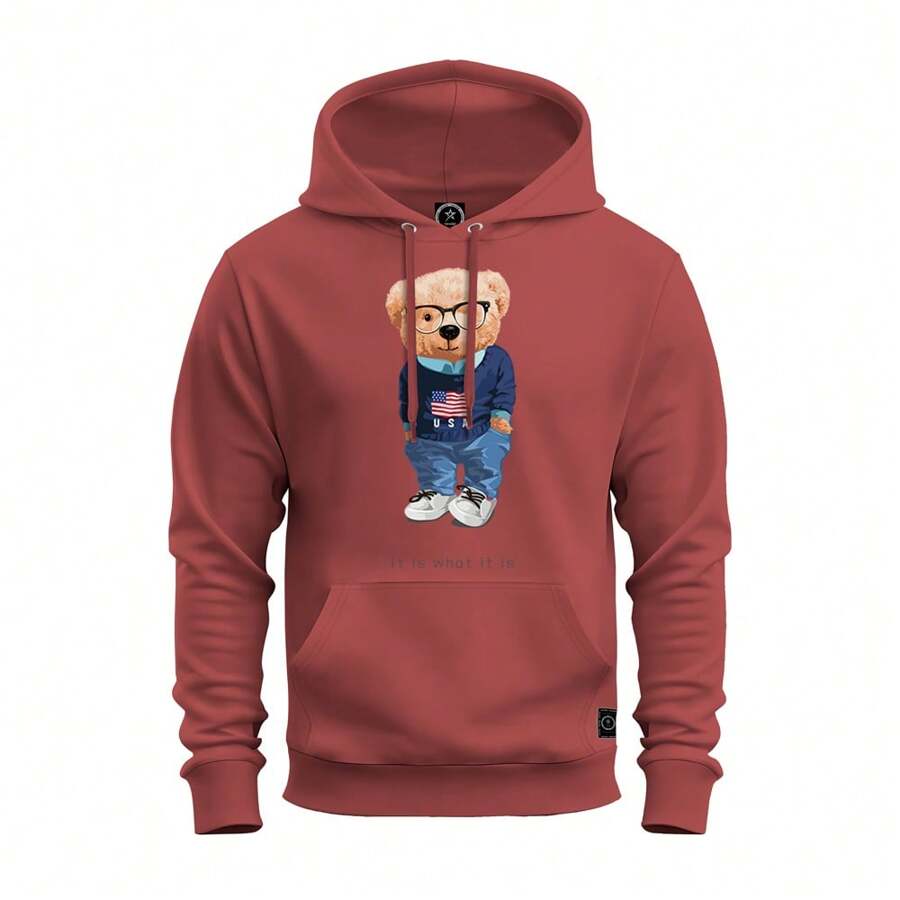 Men Sweatshirts - 紅色 - 查看 1