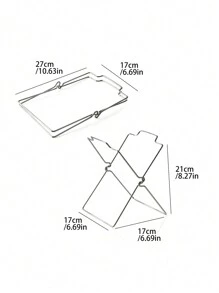 1/2/3pcs Stainless Steel Trash Bag Holder, Folding Kitchen Garbage Bags Storage Rack With Cleaning Cloth Holder - Silver - View 3