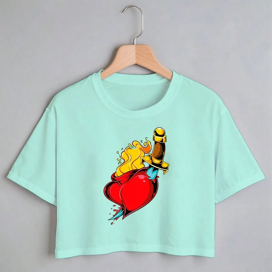 Women T-Shirts - 薄荷綠 - 查看 1