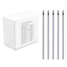 CIZME 100入組混合身體穿刺針,12g 14g 16g 18g 20g不銹鋼無菌一次性耳鼻肚臍乳頭唇穿刺針 - 銀色 - 查看 13