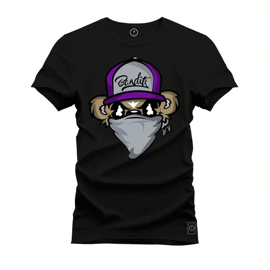 Men T-Shirts - 黑色 - 查看 1