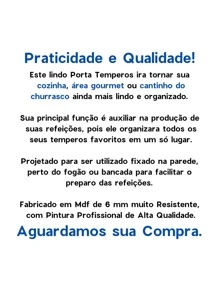 Porta Tempero Parede 6 Potes com Porta Papel Alumínio e Porta Papel Toalha - Preto - Visão 8