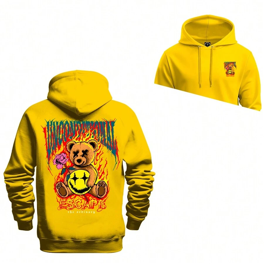 Men Sweatshirts - 黃色 - 查看 1