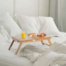 HOMCOM Portable Laptop Desk Notebook Tray PC Bed Table With Drawer Adjustable & Foldable (55L X 35W X 22-30H (Cm)) - Maroon - View 2