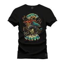 Men T-Shirts - 黑色 - 查看 1