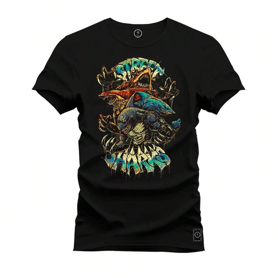 Men T-Shirts - 黑色 - 查看 1