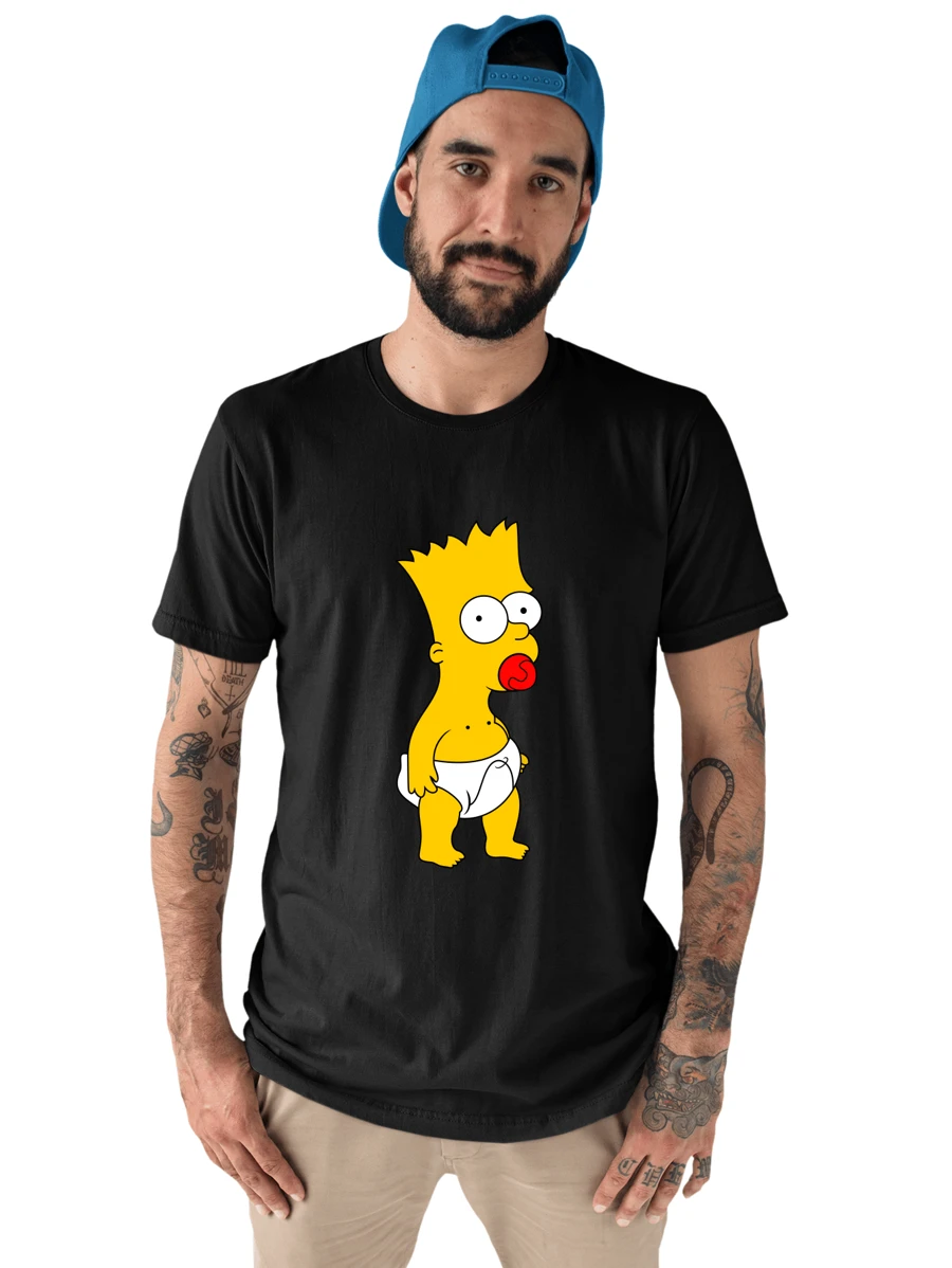 Men T-Shirts - 黑色 - 查看 1