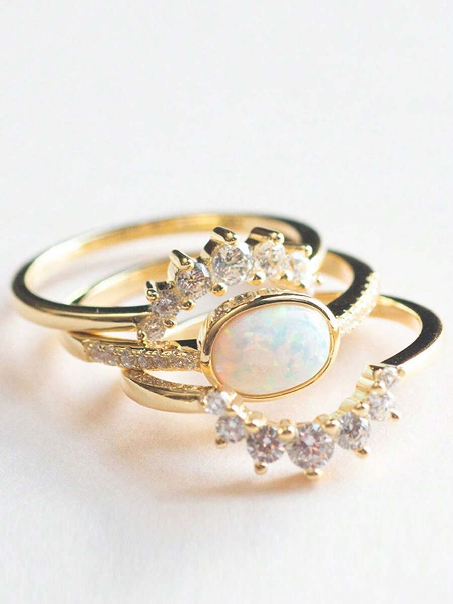 1 Emerald Gemstone Zirconia Ring Ladies Jewellery Ladies S925 Sterling Silver Romantic Elegant  Wedding Promise Ring Fine Jewellery Girls Gift - Gold - View 1