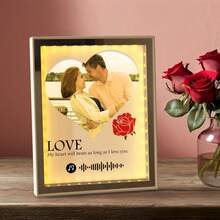 1入組自訂照片音軌燈框,以您的照片為主的個性化木框。情侶禮物。男女和家庭禮品。訂製照片,帶照片的定製歌曲牌匾,情侶、夫婦、母親、朋友的定製相框,帶照片和文字。周年紀念禮物裝飾,房間床頭牌匾,房間裝飾禮品,特別為她訂製的獨特禮物,適合情人節,母親節,父親節,生日或周年紀念日。最好的禮物給媽媽,爸爸,妻子,丈夫,女朋友,男朋友,和你愛的每一個人。 - 情侶1 - 查看 3