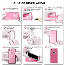 CELULARTE Funda 3 en 1 para iPhon Samsun Uso Rudo 360 para iPhon 16 15 14 13 12 11 plus pro max Samsun S25 S24 S23 S22 - Negro - Ver 5