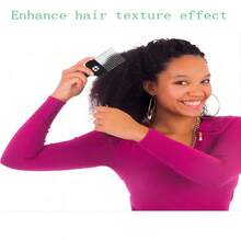 梳油、提升、插入梳、適用於頭髮的髮質梳、寬齒梳、捲髮刷、髮叉、桃木梳、造型梳 - 黑色 - 查看 5