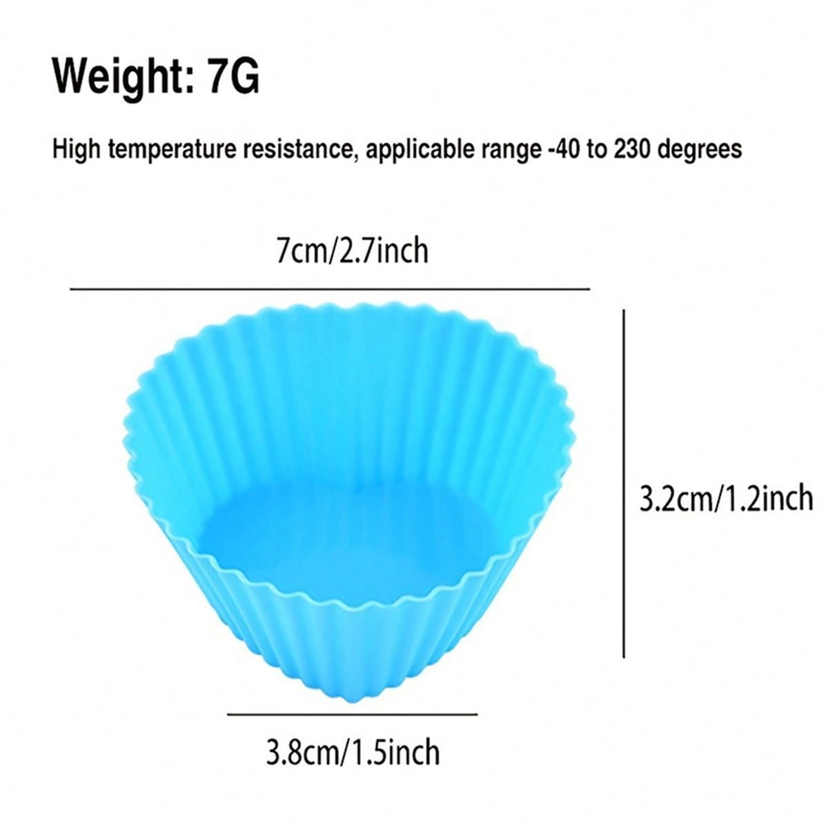 12pcs Heart Shaped Silicone Cupcake Molds Muffin Cups, Handmade