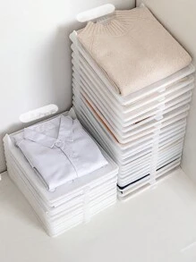 1片衣櫃收納衣物摺疊板,塑料材質防皺且節省空間,適用於t恤、襯衫和其他衣服的整理 - 多色 - 查看 6