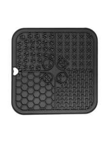 1 Miếng Ngẫu nhiên Silicone Thú cưng Liếm mat , Cốc hút Chiếu ăn thú cưng , Chậm Món ăn Tấm lót , Chó Liếm Cái mâm - Nhiều màu - Xem 11