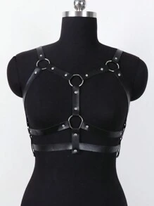 1 Peça Cinto de Couro PU Harness para Mulheres, Cinto Harness de Moda, Acessórios de Festa para Vestidos, Cinto Harness de Couro para o Peito para Mulheres
