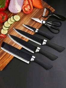 Juego de cuchillos de cocina, set de 5 piezas, juego de utensilios de cocina, oferta del - Multicolor - Ver 4