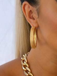 Stud Earrings - 金色 - 查看 2