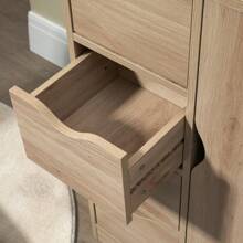 HOMCOM Mobile Bagno con 4 Cassetti e Armadietto a 2 Livelli, Mobile Contenitore in Truciolato con Maniglie Ritagliate, 54x29x83 cm, color Legno - Beige - Visualizzare 8