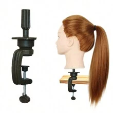 Black Mannequin Head Tripod Hairdressing Training Clamp, Hair Wig Stand For Cosmetology, Salon, Hair Styling Tools - Black - View 1