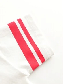 MARC&JANIE Young Boys' Vitality Academy Colorblock Letter Print Round Neck Sports Short Sleeve T-Shirt, Summer