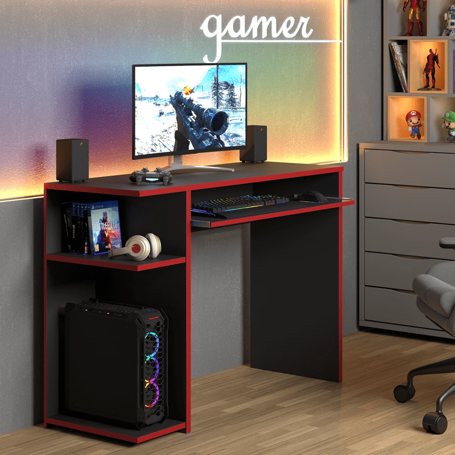 Escrivaninha Mesa De Computador Mesa Gamer Jm Varias Cores - JM3 MÓVEIS