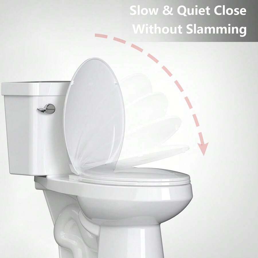 Toilet Seat, Durable Elongated Toilet Seat With QuickRelease And Quick