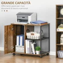 HOMCOM Home Office Cabinets - 鏽棕色 - 查看 4