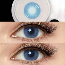 2入組淺藍色美瞳隱形眼鏡，14.5mm直徑，全年適用，眼妝和美容 - 淺藍色 - 查看 1