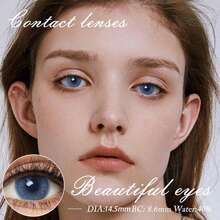 2入組淺藍色美瞳隱形眼鏡，14.5mm直徑，全年適用，眼妝和美容 - 淺藍色 - 查看 2