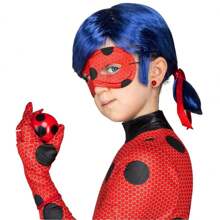 Disfraz Ladybug con Mono, guantes, cubre botas, antifaz, peluca, yo-yo y pendientes talla  6-8 años (My Other Me 231158) ✅ Entrega 24/48h a España (península) - Ver 3