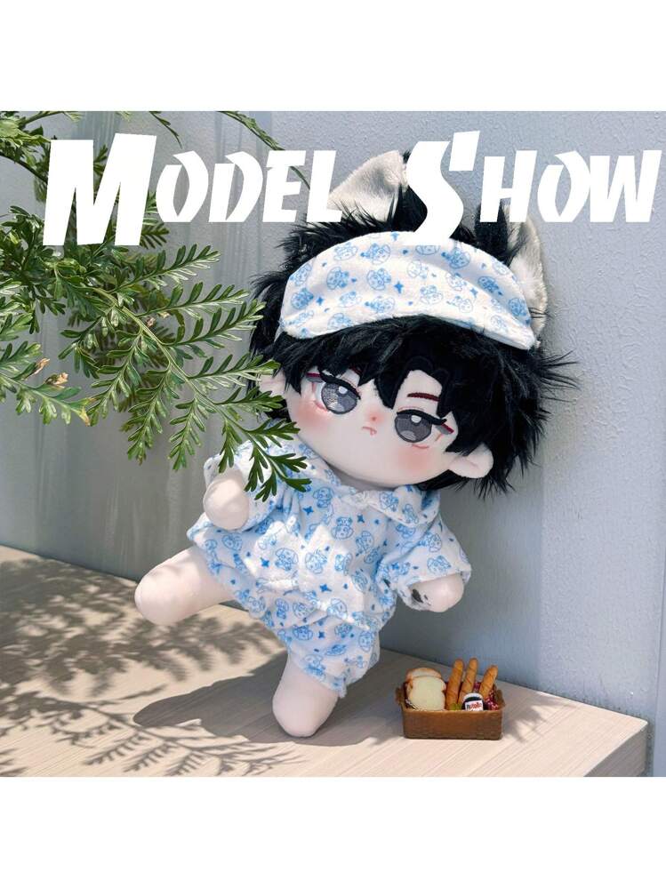20センチKpopドールパンツ❗️つり付き茶デニム LALAFANFAN 20cm Doll Pajamas Set, Doll Clothes And Accessories