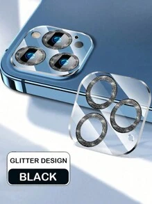 1 Pc Glitter Phone Camera Protector, Lens Sticker With Glitter Lens Film, One-Piece Lens Protection Film,
