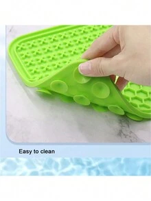 1 Miếng Ngẫu nhiên Silicone Thú cưng Liếm mat , Cốc hút Chiếu ăn thú cưng , Chậm Món ăn Tấm lót , Chó Liếm Cái mâm - Nhiều màu - Xem 3