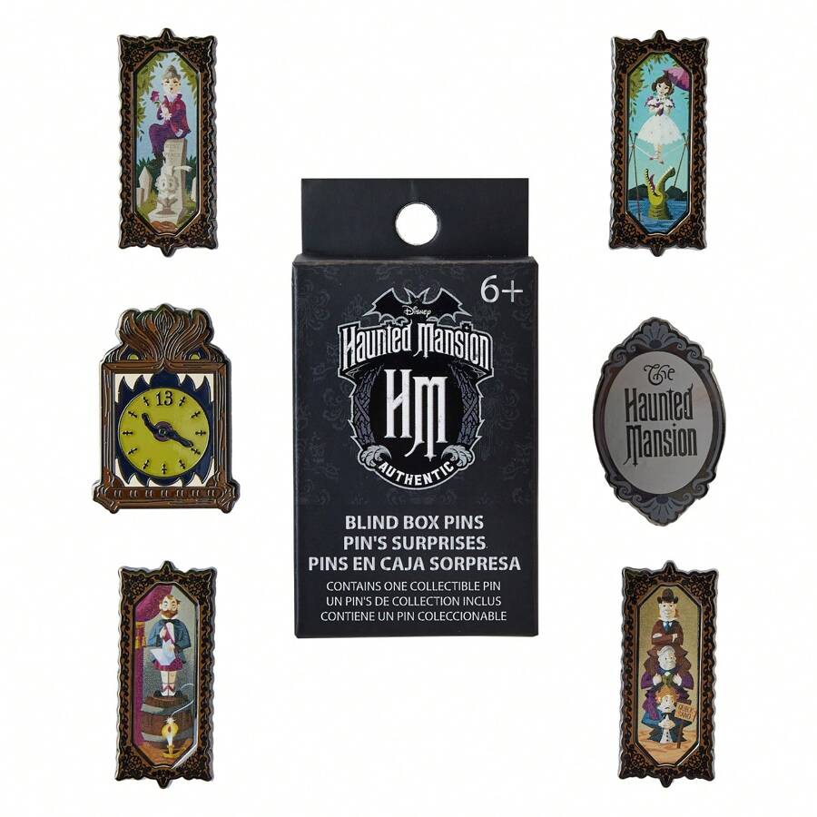 Loungefly Disney Haunted Mansion Blind Pin Set Women Brooch, 1 Random Piece Delivery - Multicolor - View 1