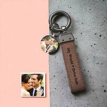 1入組定制駕駛安全我愛你個性化激光雕刻皮革水晶照片鑰匙扣,情人節送男女朋友丈夫妻子禮物/獨特禮物,適合生日、紀念日、情人節、畢業、婚禮、母親節、父親節、聖誕節等場合 - 圓形水晶 - 查看 4