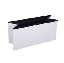 HOMCOM Folding Faux Leather Storage Cube Ottoman Bench Seat PU Rectangular Footrest Stool Box - White - View 4