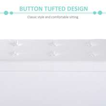 HOMCOM Folding Faux Leather Storage Cube Ottoman Bench Seat PU Rectangular Footrest Stool Box - White - View 6