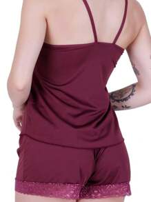 Women Nightgowns & Sleepshirts - 酒紅色 - 查看 3