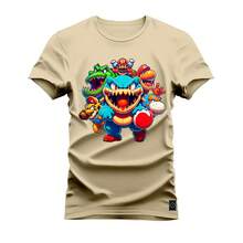 Men T-Shirts - 卡其色 - 查看 1