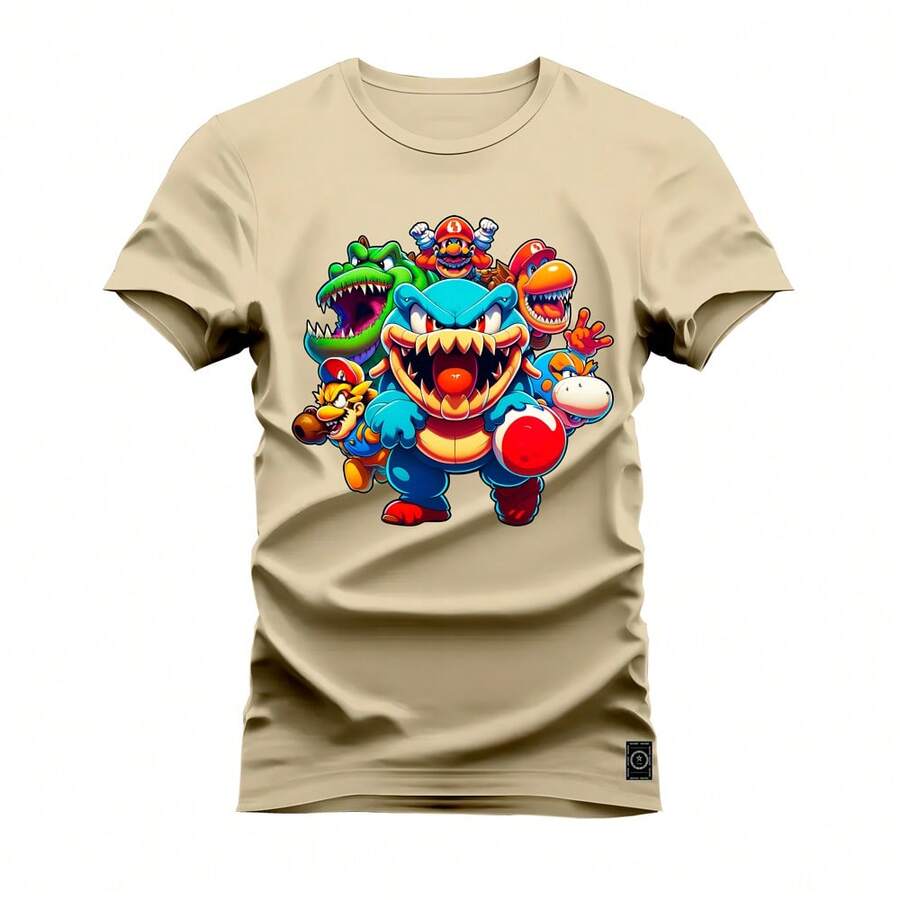 Men T-Shirts - 卡其色 - 查看 1