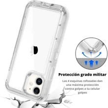 CELULARTE Funda 3 en 1 para iPhon Samsun Uso Rudo 360 para iPhon 16 15 14 13 12 11 plus pro max Samsun S25 S24 S23 S22 - Negro - Ver 6