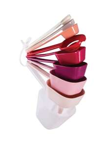 Kit Medidores 9 Peças Cozinha Colher Chá Café Sopa Funil Ref.12919 - Plasutil - Multicolorido - Visão 2