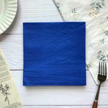 20pcs/Pack Navy Blue, Dark Green, Black Disposable Napkins Made Of Virgin Wood Pulp (6.5*6.5inch), Suitable For Engagement Ceremony, Wedding, Anniversary, Birthday Party, Valentine's Day And Other Holiday Celebrations, Hotels, Restaurants, Bars, Tableware, Disposable Supplies - Royal Blue - View 8